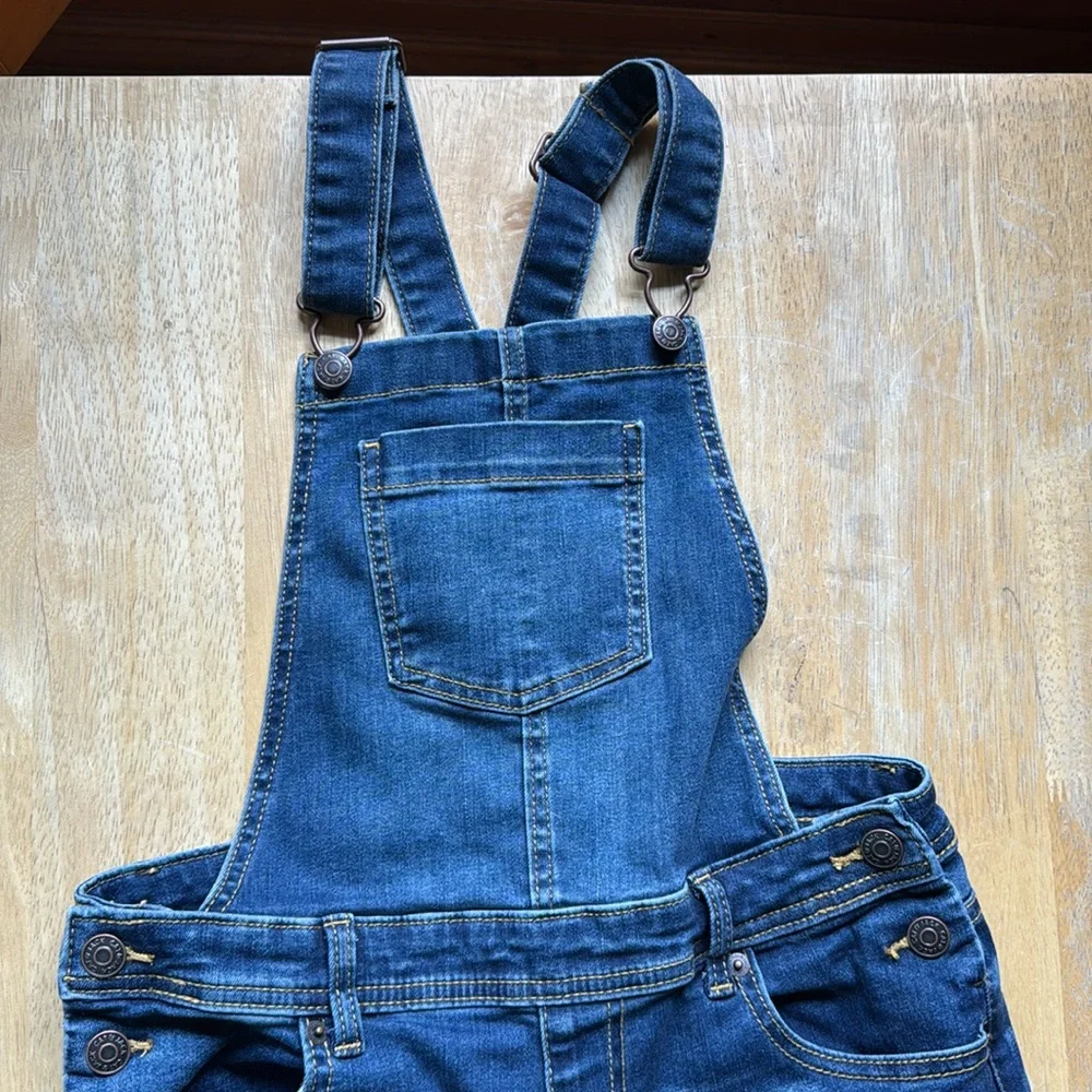 Cat & Jack Blue Denim Overalls SIZE Girls XL (14/16) - Picture 4 of 8